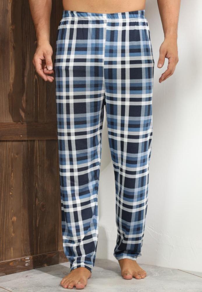 Pantaloni de Pijama ,Barbati,Culoare Albastru cu Alb ,Engros